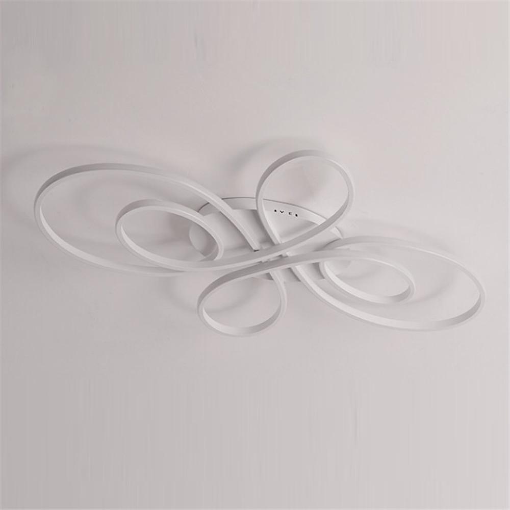 Wave Ornate Flush-Mount Ceiling Light — Aluminum, Silica Gel Shade, LED, Dimmable, 3000K–6000K, 31" x 19"