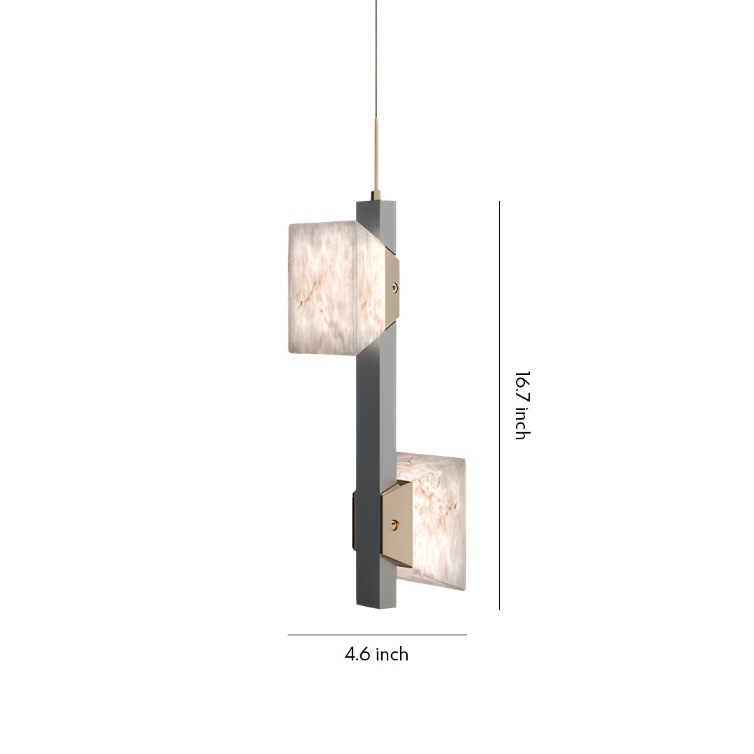 Cloud Stone Modern Chandelier — Aluminum, Gold & Gray, 2-Light to Two-Tier 10+5-Light, LED 3000K, 47.2" Adjustable Chain