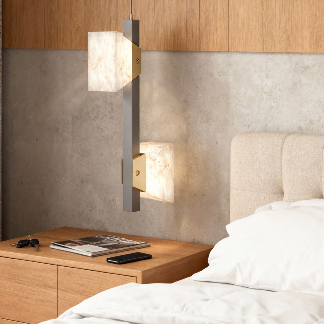 Cloud Stone Modern Chandelier — Aluminum, Gold & Gray, 2-Light to Two-Tier 10+5-Light, LED 3000K, 47.2" Adjustable Chain