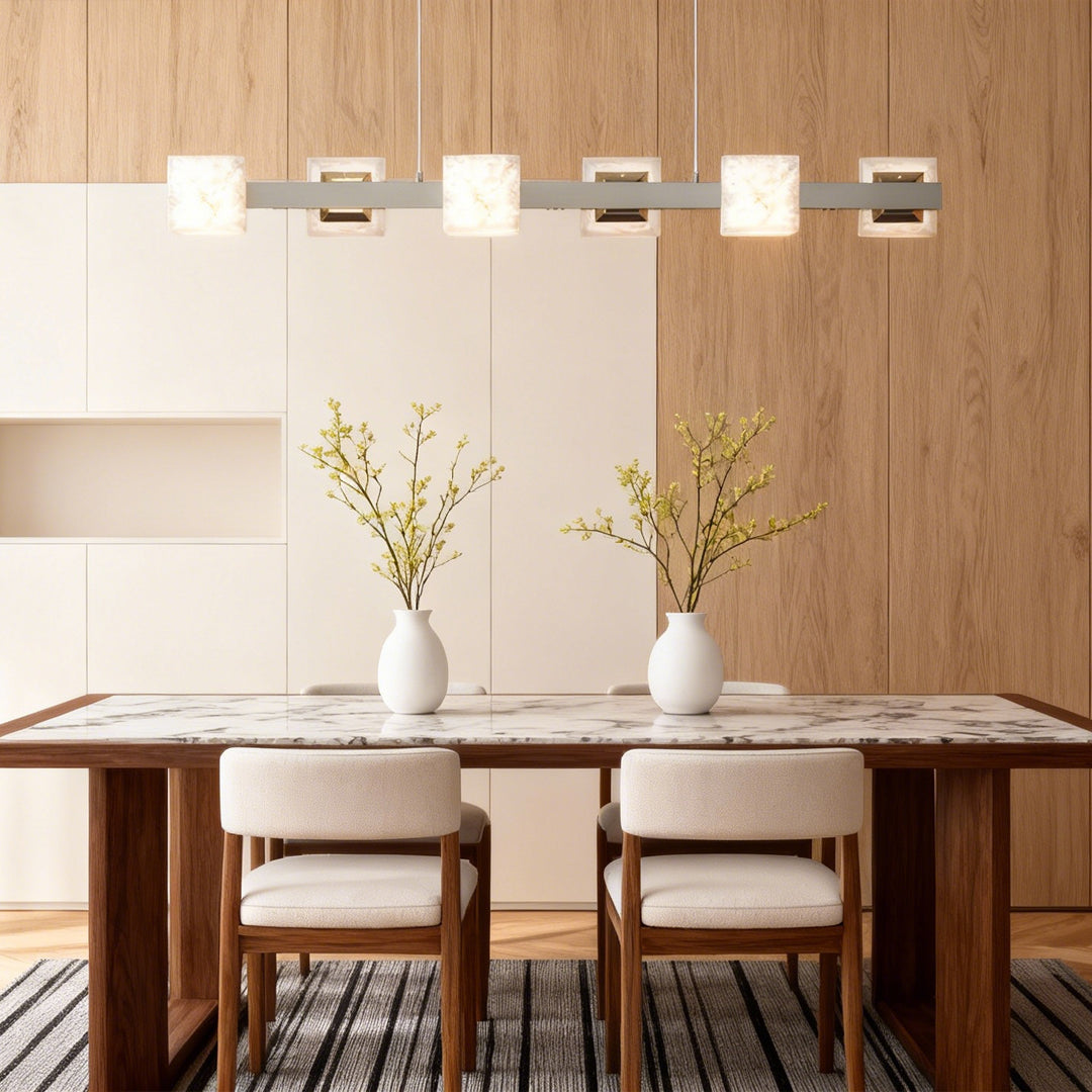 Cloud Stone Modern Chandelier — Aluminum, Gold & Gray, 2-Light to Two-Tier 10+5-Light, LED 3000K, 47.2" Adjustable Chain