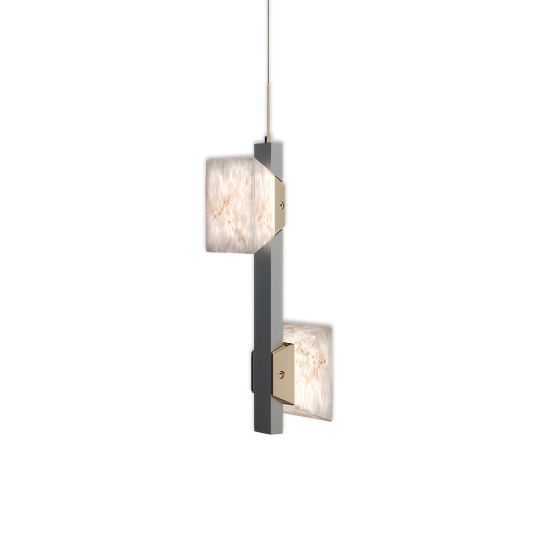 Cloud Stone Modern Chandelier — Aluminum, Gold & Gray, 2-Light to Two-Tier 10+5-Light, LED 3000K, 47.2" Adjustable Chain