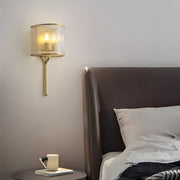Modern Minimalist Brass and Glass Wall Sconce — 2-Light, G9, 7W, IP20, 3000K Warm