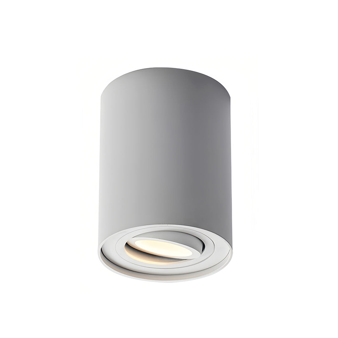 Cylindrical Surface-Mount Downlight — Black Aluminum, COB LED, 5W–7.5W, 38° Beam, 3-Color Dimming