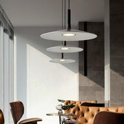 Minimalist Circular LED Mini Pendant — Metal, 5W, 10" Diameter, 3000K / 6000K