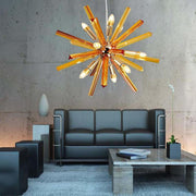 Modern 9-Light LED Metal Chandelier — Gold or Gray, 22" Diameter, 3000K Warm White, Adjustable Chain