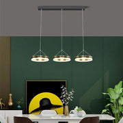 Three-Circle LED Pendant Chandelier — Metal and Acrylic, 3-Light, Dimmable, Three-Color Dimming, 28" Wide