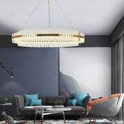 Modern Luxury Gold LED Crystal Chandelier with Dozens of Crystals