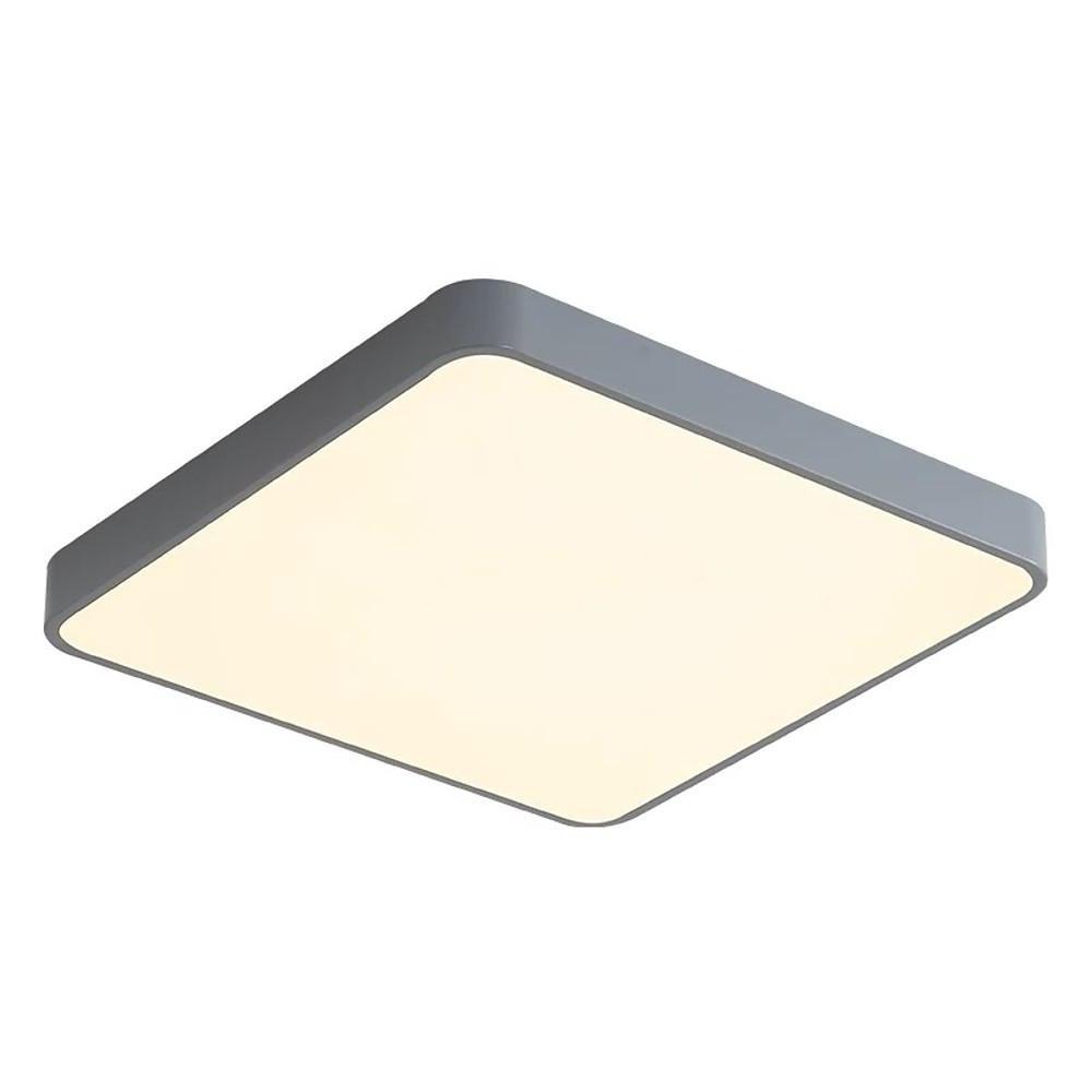 Modern Square LED Flush-Mount Ceiling Light — Metal, PVC & Acrylic, 20W, 3000–5400K, 16"