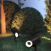 Outdoor Landscape Spotlight — Die-Cast Aluminum, 12W LED, IP65 Weatherproof, Base or Ground-Plug Mount