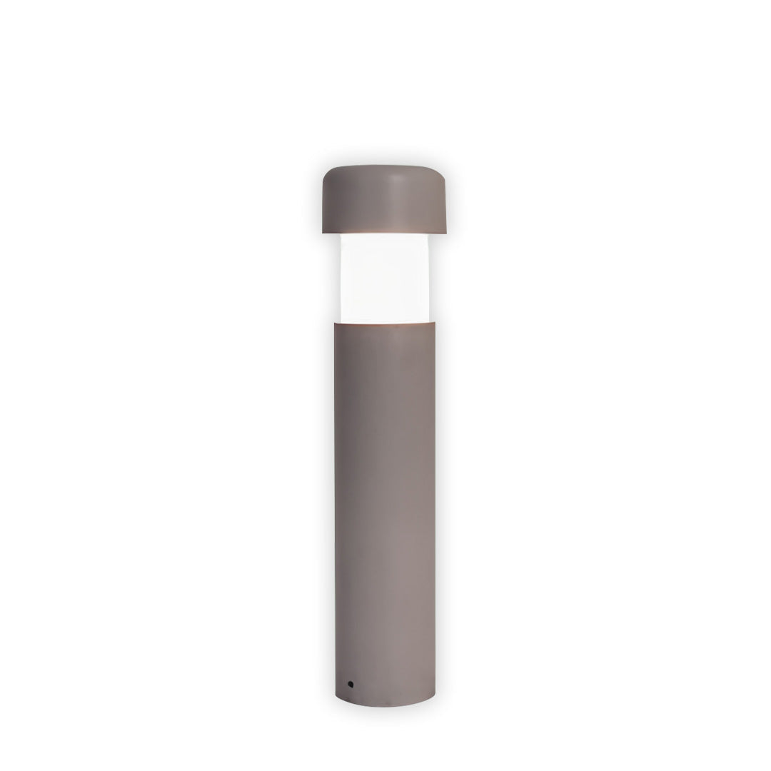 Minimalist Outdoor Bollard Light — Metal, 5W LED, 3000K Warm White, IP65 Weatherproof, 23.62" H