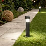 Minimalist Outdoor Bollard Light — Metal, 5W LED, 3000K Warm White, IP65 Weatherproof, 23.62" H