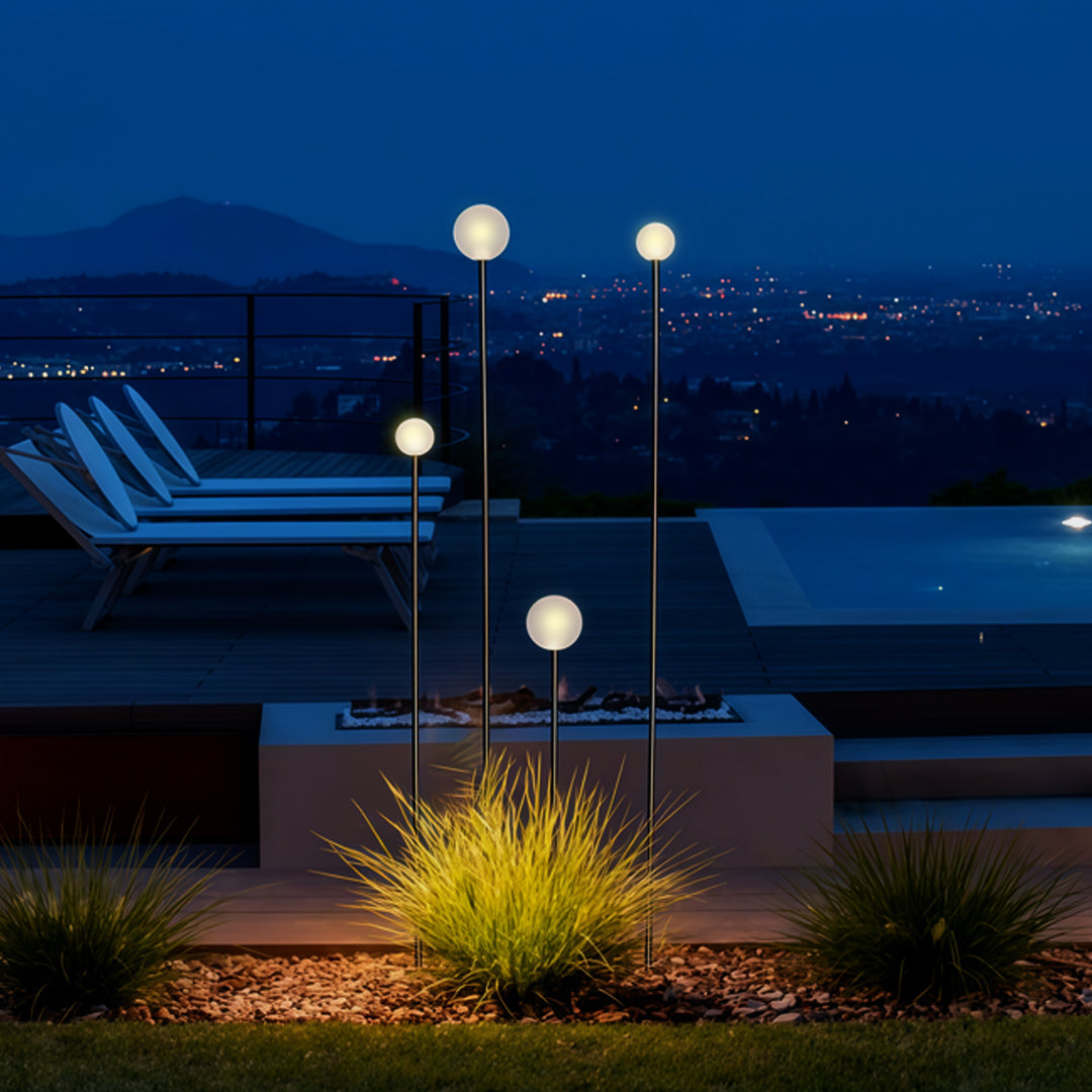 Reed Ball Path Light — Aluminum, 1W LED, Ra90, IP65, Three Height Options