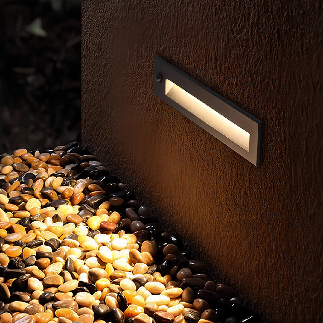 Modern Minimalist Embedded Outdoor Step & Deck Light — Aluminum, LED, Dual Color Temp (3000K/4000K), Motion Sensor, IP65, 2 Sizes