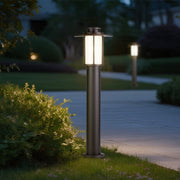 Minimalist Dome Bollard Path Light — Die-Cast Aluminum, Brown, E27, IP54, 12.6" or 31.5" Height