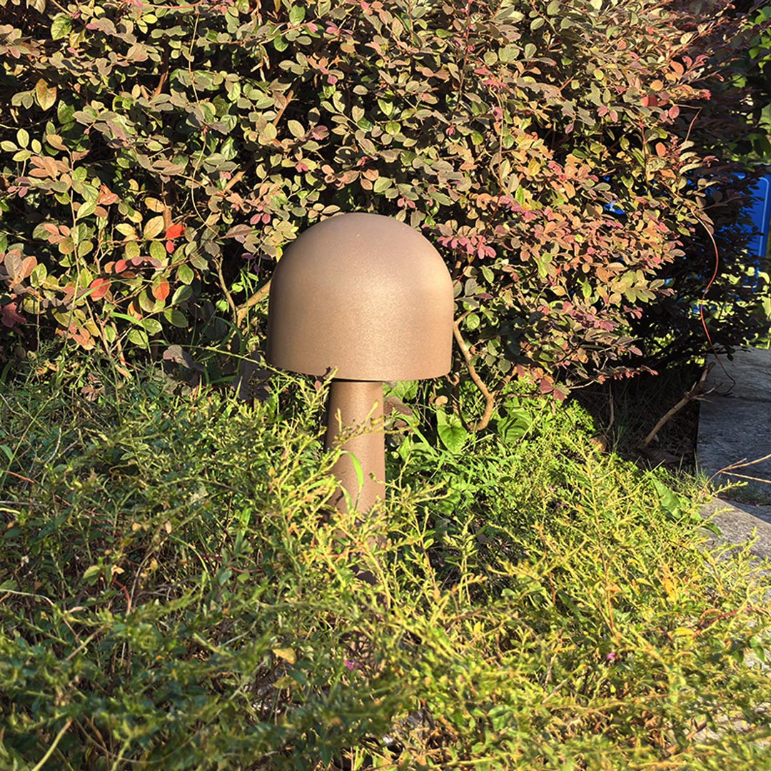 Mushroom Outdoor Bollard Light — Aluminum, LED 3000K, 7W/10W/15W, IP65 Weatherproof, Hardwired