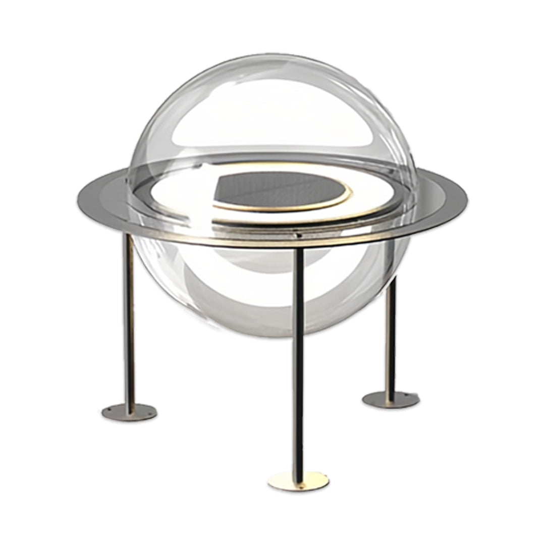 Globe Solar Gate Pillar Light — Stainless Steel, Black, 12W LED, 4500mAh, IP65 Weatherproof, Remote Control