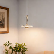 Crystal Pendant Light — Champagne Gold, LED, Three-Color Dimming (3000K/4500K/6000K), Single or 9-Head, 47.2" Adjustable Chain