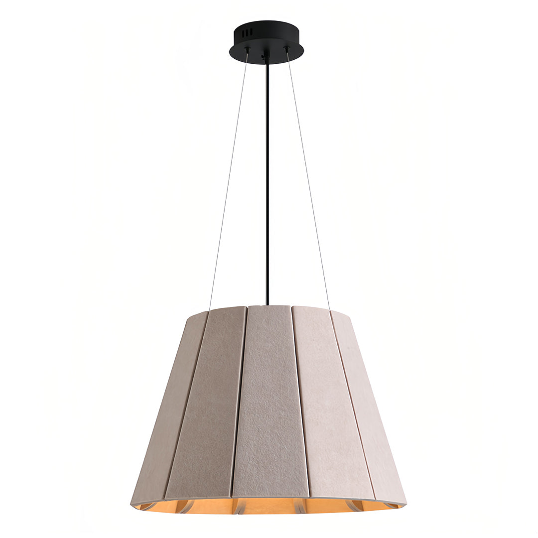 Pleated PET Felt Industrial Pendant — Iron, Sound-Absorbing, E27, 16" or 20.5", 5 Colors