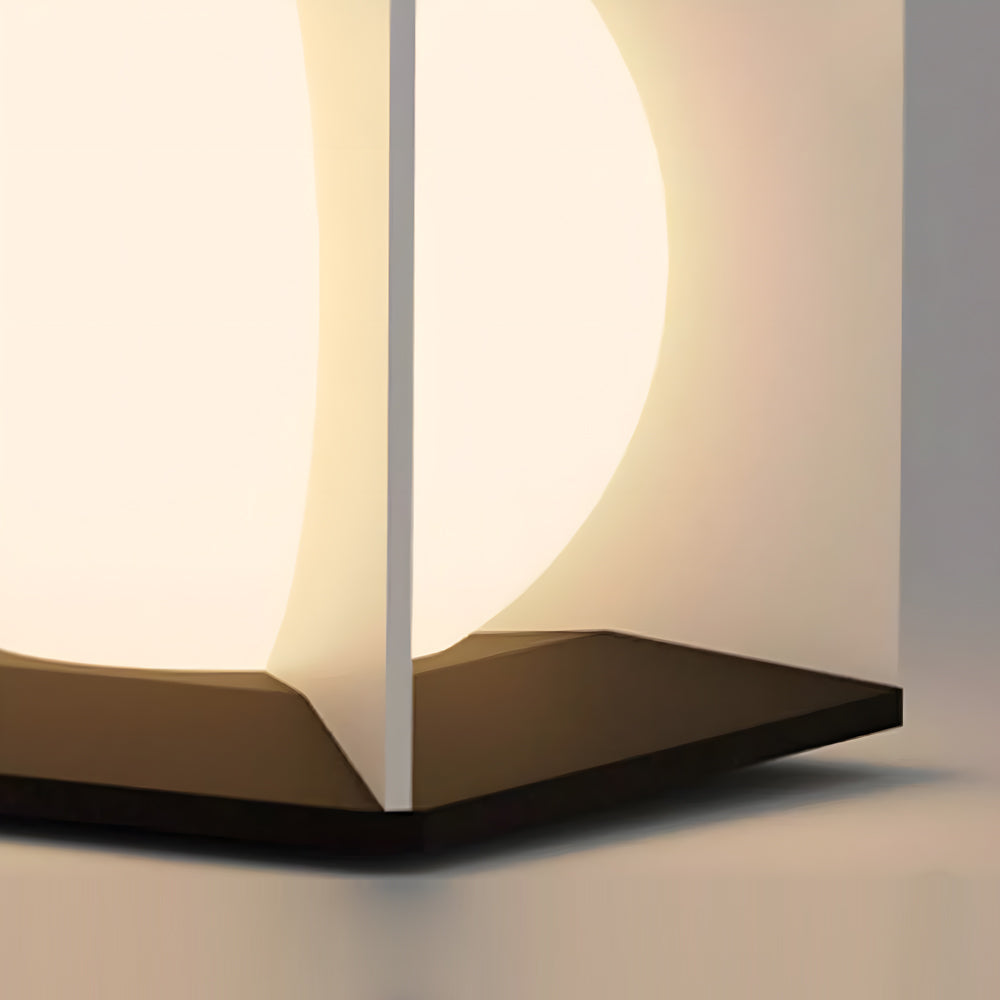 Square Waterproof Outdoor Pillar Lights with Acrylic Lampshade in Stainless Steel