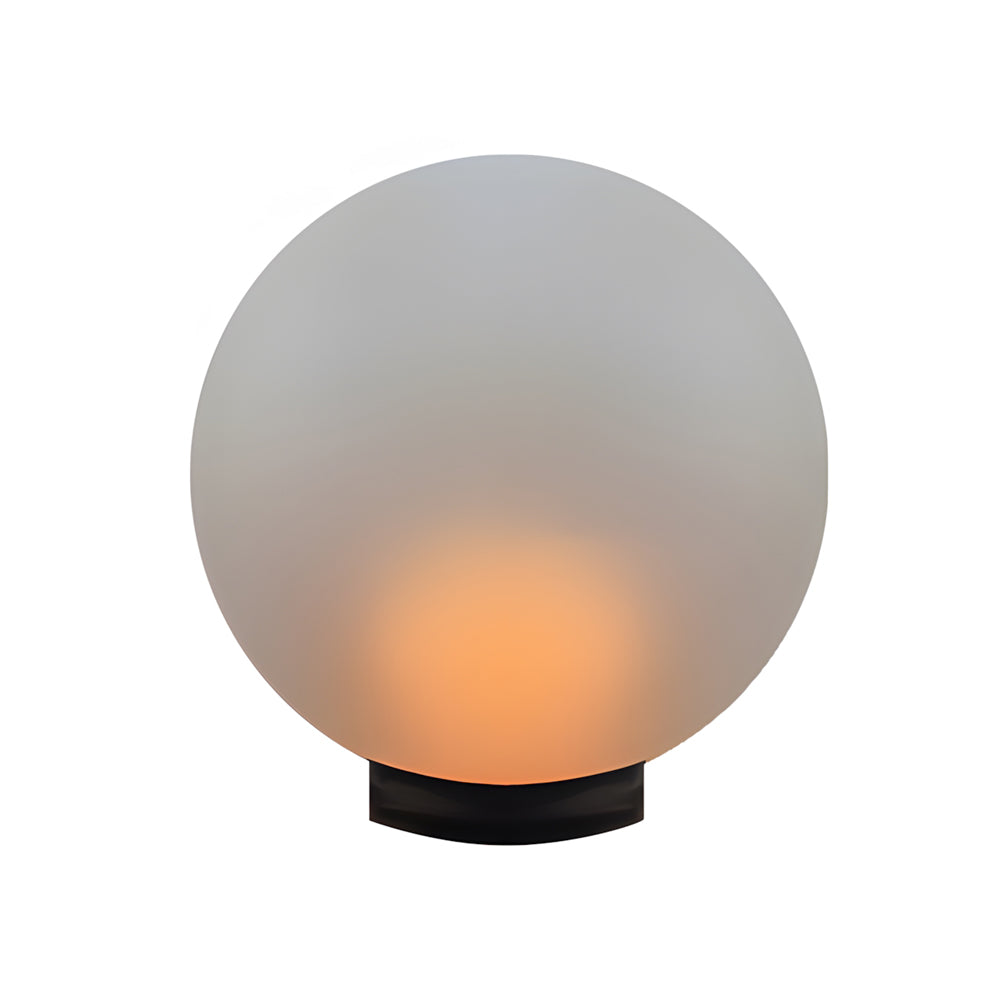 Moon-Shaped Round Landscape Light — Frosted Acrylic, Stainless Steel Base, LED 3000K, IP65, Plug-in or USB Rechargeable, 10W