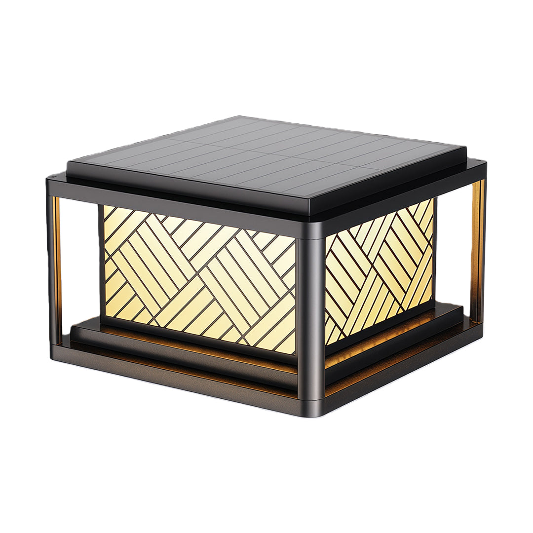 Modern Outdoor LED Pillar Light — Aluminum & Acrylic, Solar or Wired, IP54, 25CM / 30CM / 40CM