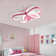Butterfly Flush-Mount LED Ceiling Light — Metal and Acrylic, Three-Step Dimming, Remote Control, 20" × 14"
