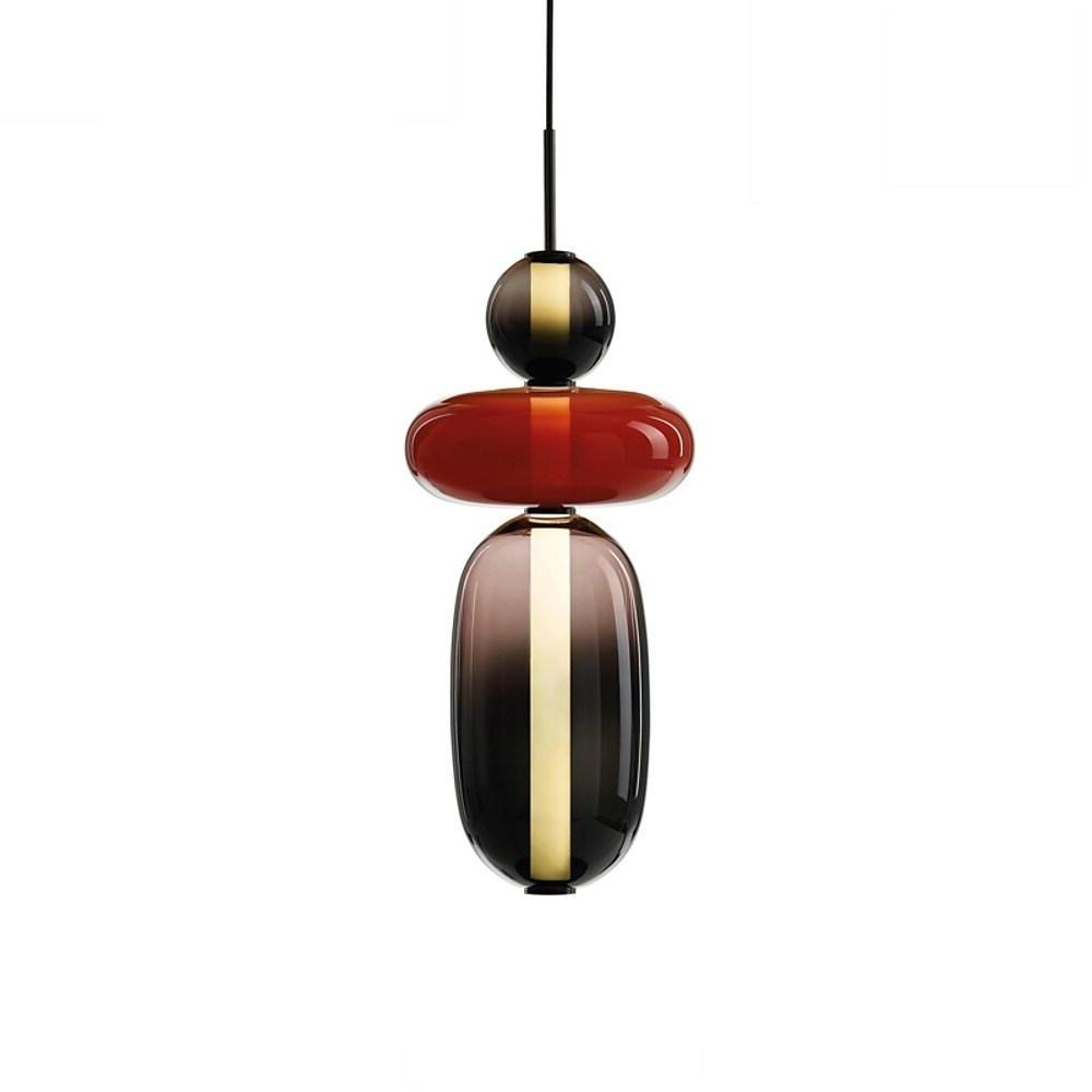 Stained Glass Mini Pendant Light — Metal, 1-Light LED, 4000K, 71" Adjustable Cord