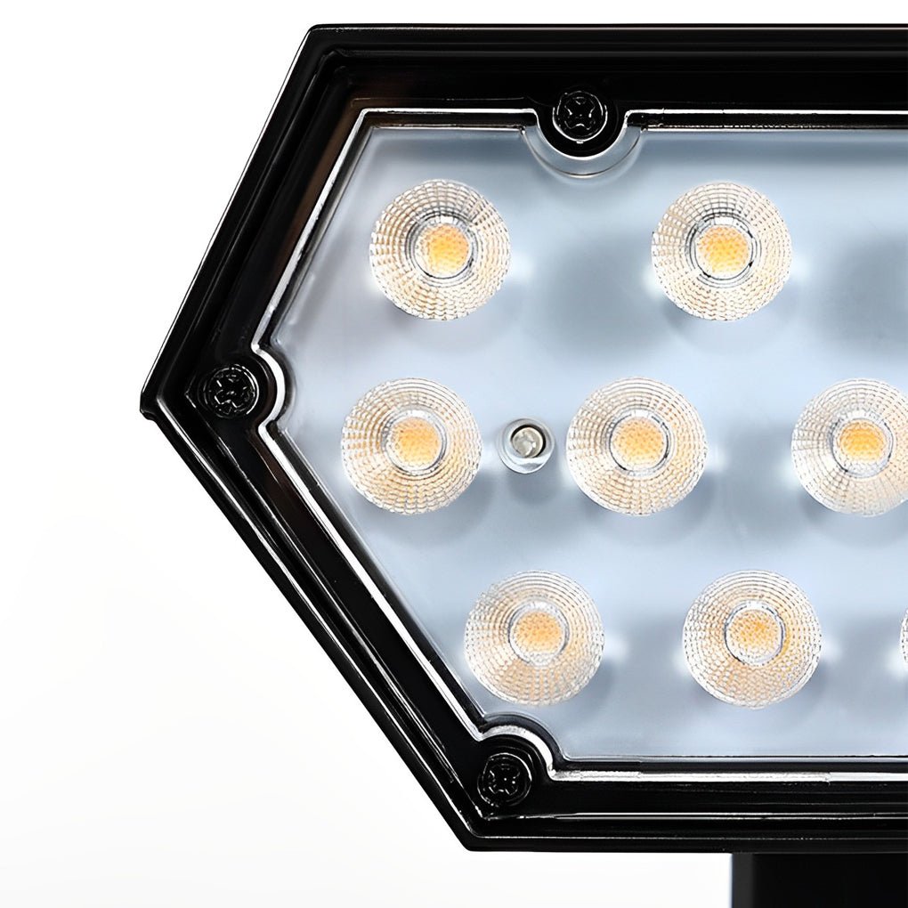 Adjustable-Angle Solar Flood Spike Spotlight — Die-Cast Aluminum, LED, Warm White / RGB, IP65 Weatherproof