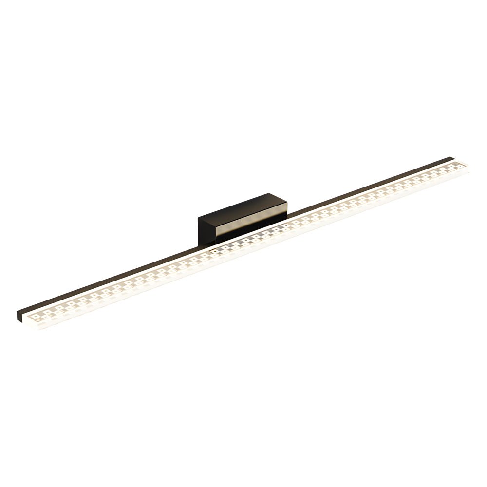 Geometric Acrylic LED Vanity Light Bar — Black or White, 3-Step Dimming (3000K/4500K/6000K), 15.7" or 23.6"