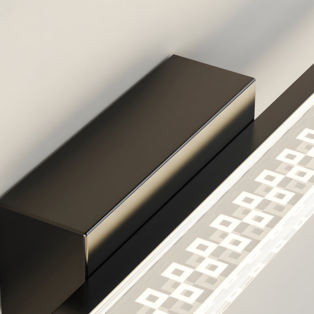 Geometric Acrylic LED Vanity Light Bar — Black or White, 3-Step Dimming (3000K/4500K/6000K), 15.7" or 23.6"
