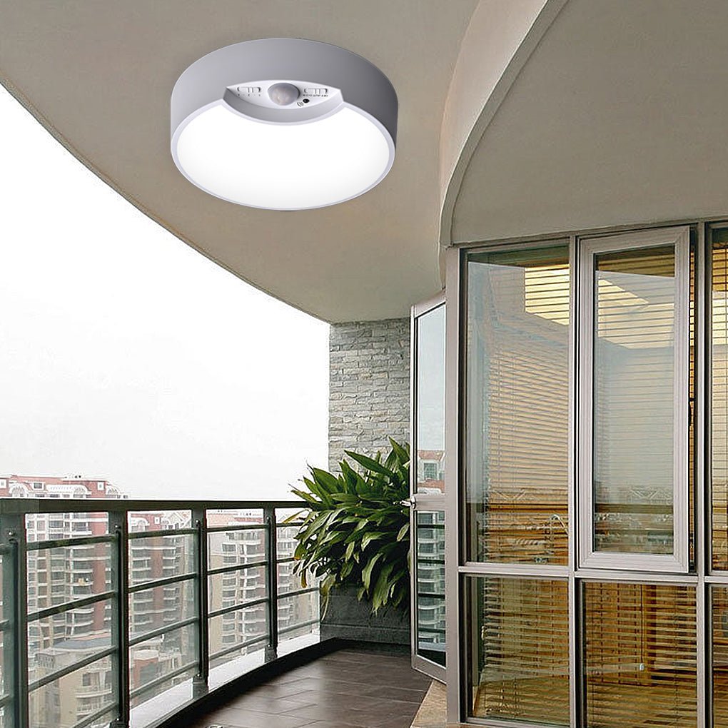 led battery operated round motion sensor ceiling lights with remote control