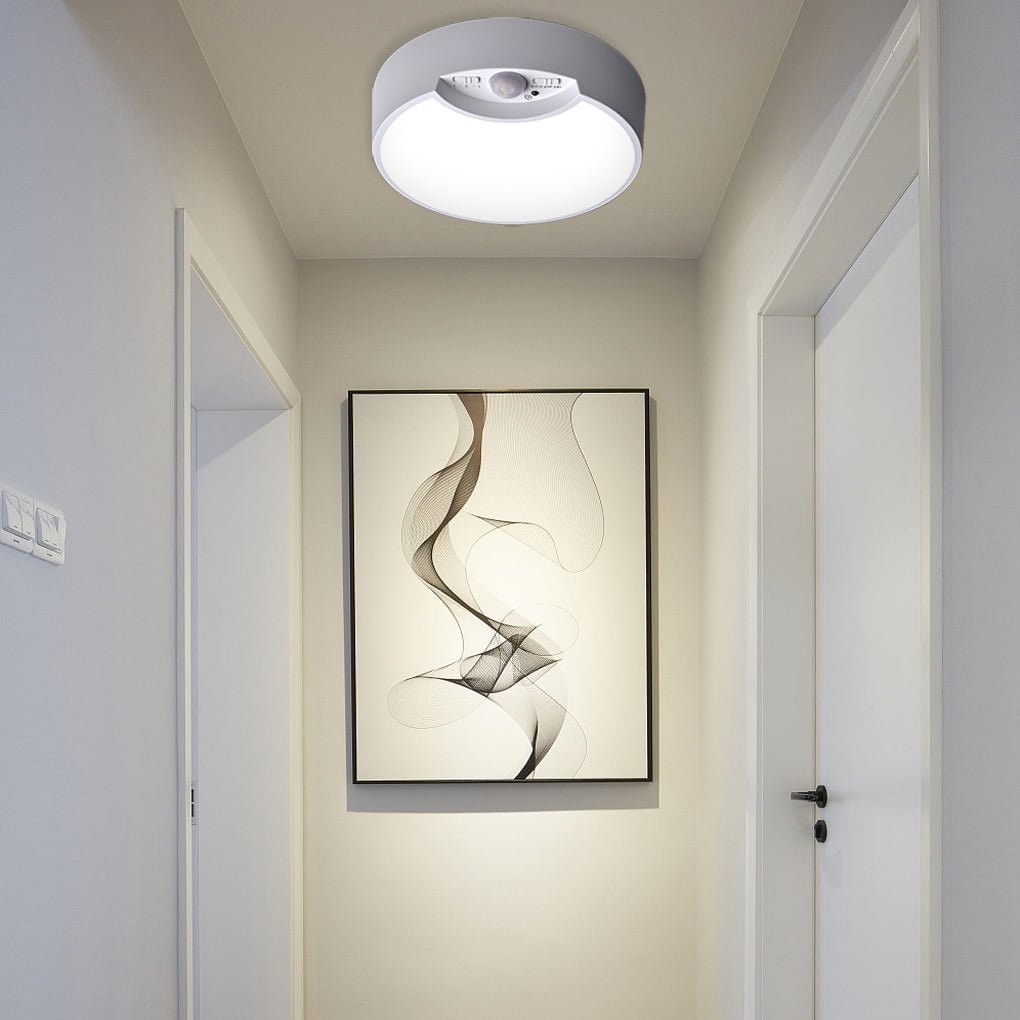 led battery operated round motion sensor ceiling lights with remote control