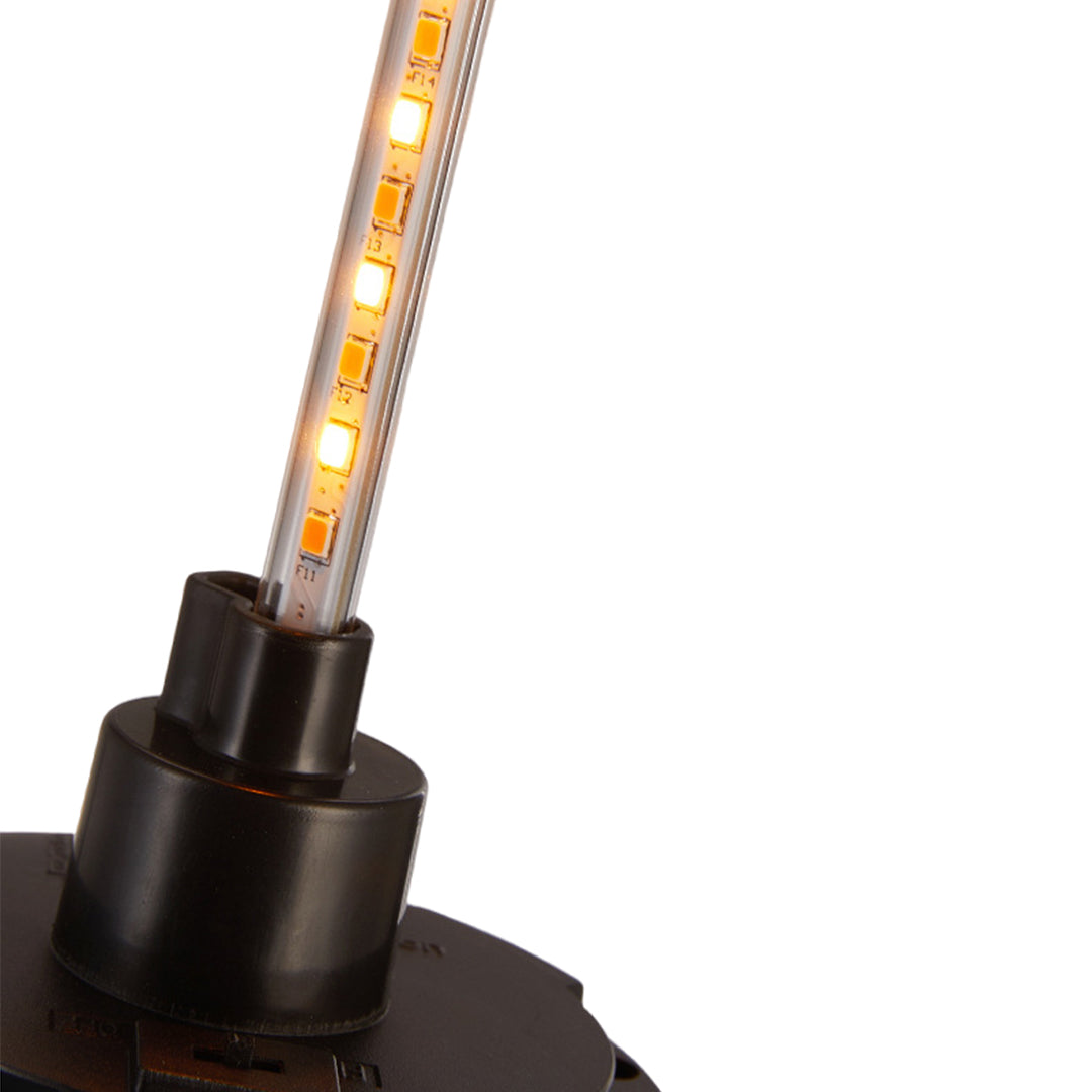 Flame-Flicker Solar Path Light — Aluminum, LED, IP55 Weatherproof, Dusk-to-Dawn