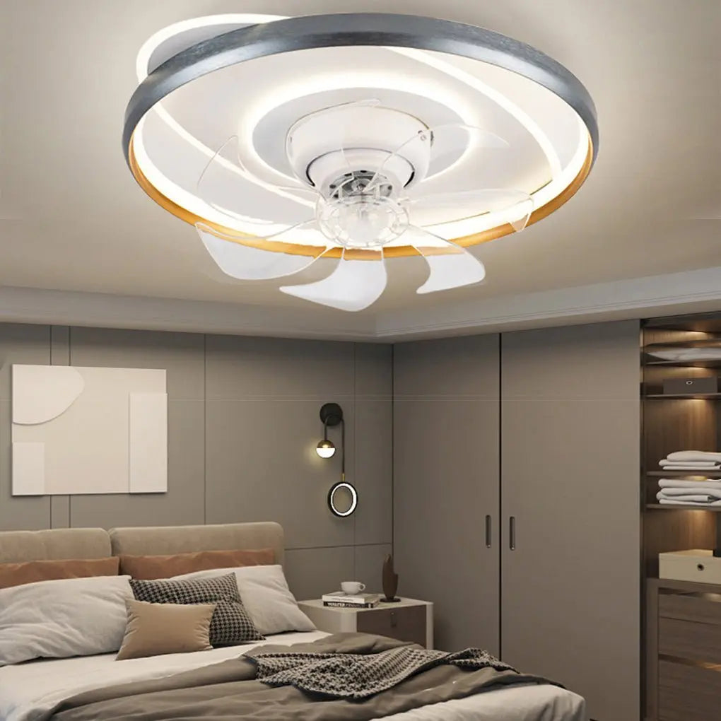 LED Ceiling Fan Lamp with 360° Rotation, Dimmable Feature, and Remote Control Luxe