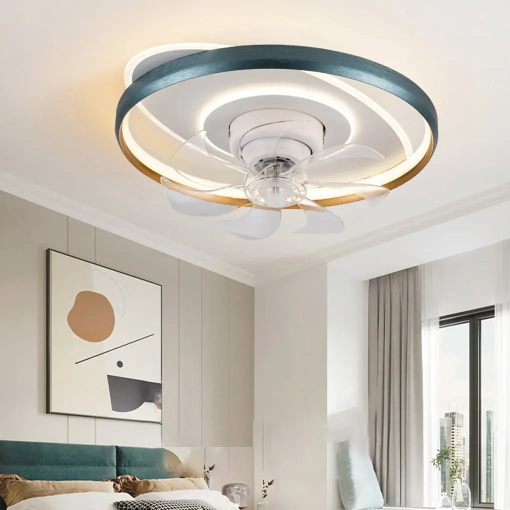 LED Ceiling Fan Lamp with 360° Rotation, Dimmable Feature, and Remote Control Luxe