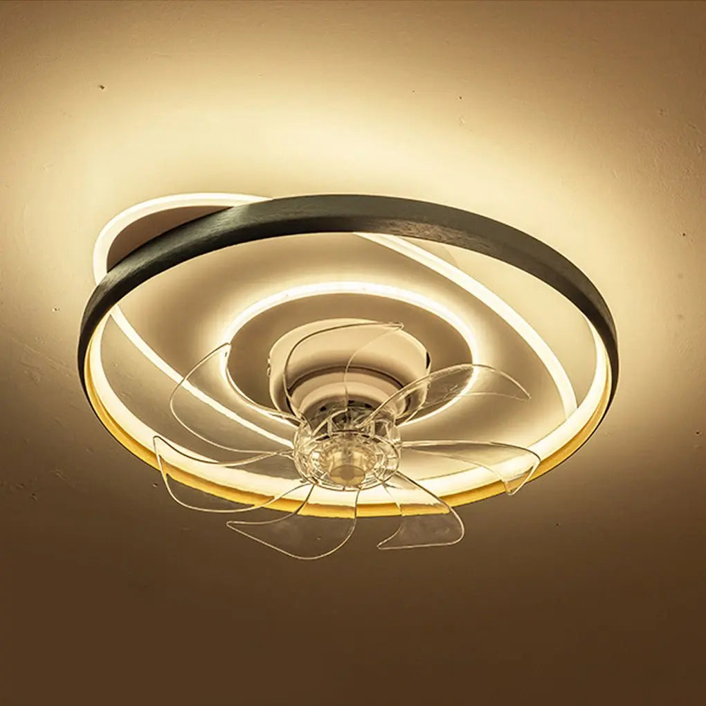 LED Ceiling Fan Lamp with 360° Rotation, Dimmable Feature, and Remote Control Luxe