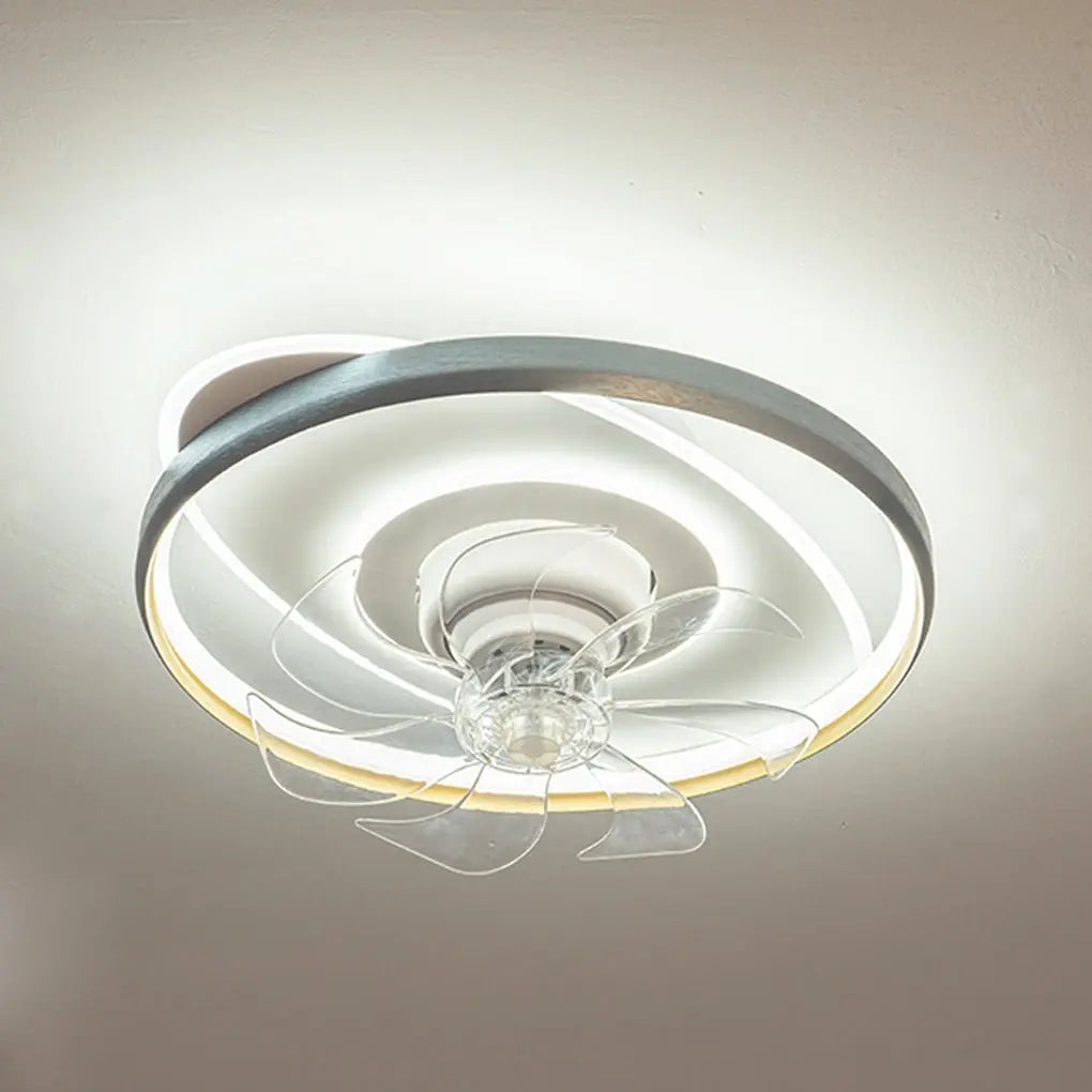 LED Ceiling Fan Lamp with 360° Rotation, Dimmable Feature, and Remote Control Luxe