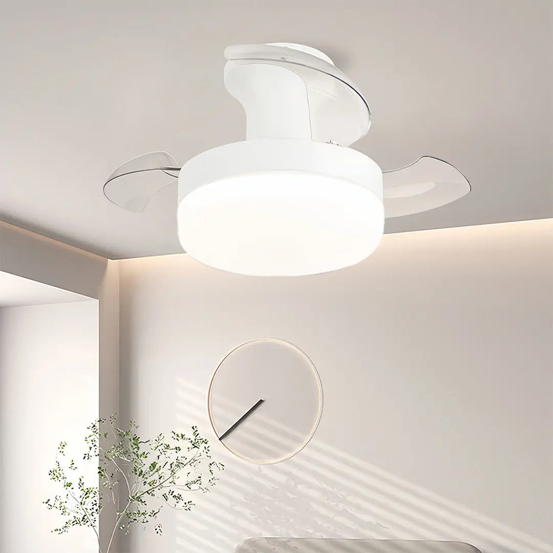 Silent Motor LED Ceiling Fans with Lights and Stepless Dimming Luxe