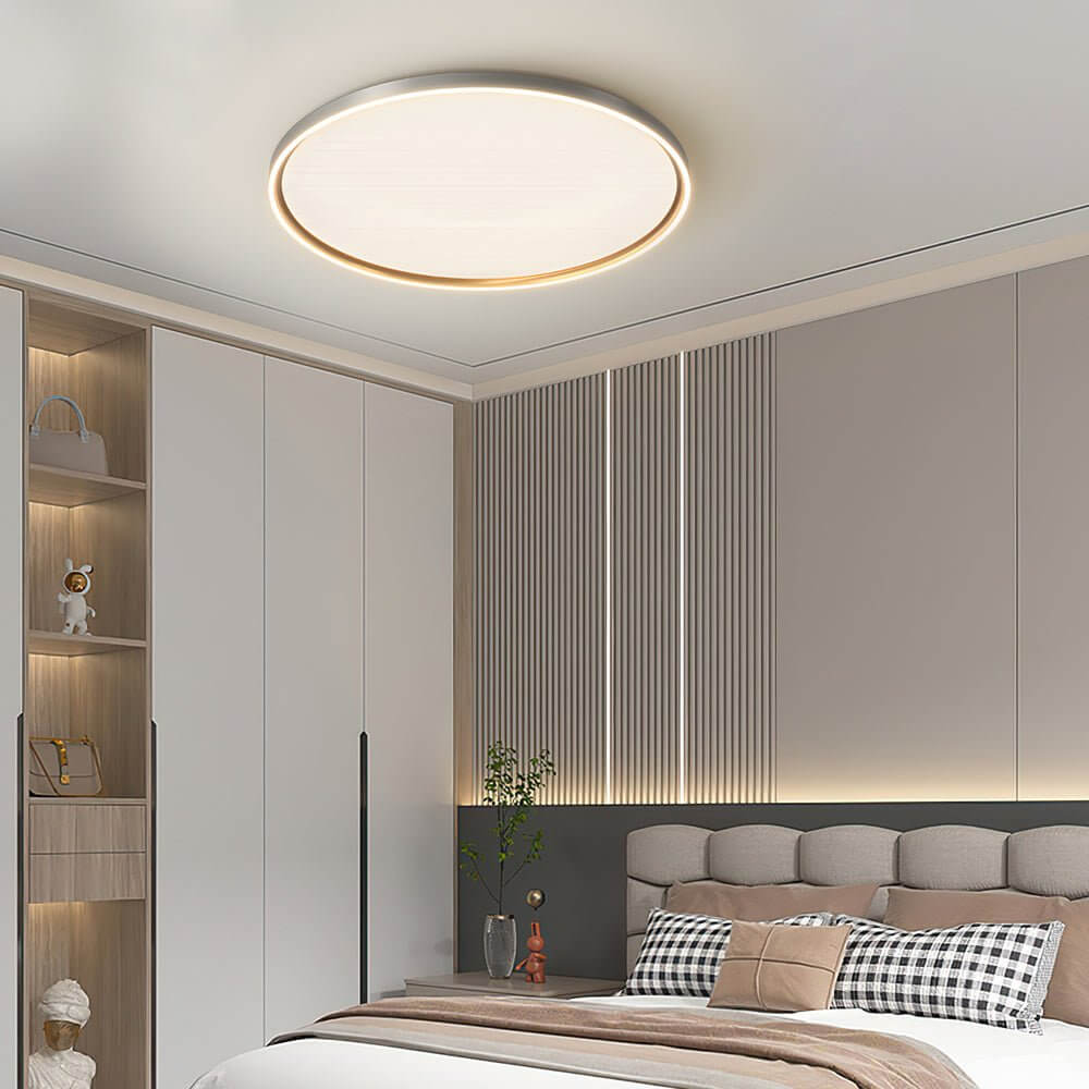 led ceiling light in brushed gray aluminum