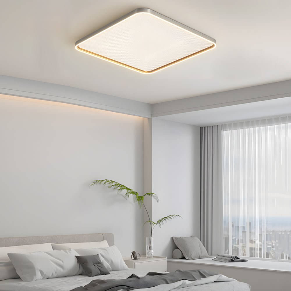 led ceiling light in brushed gray aluminum
