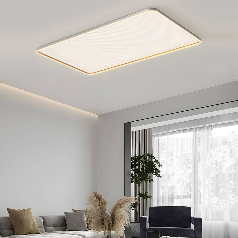 led ceiling light in brushed gray aluminum