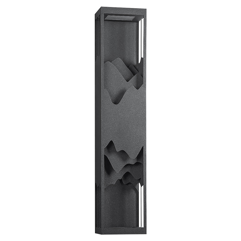 waterproof solar wall lamp with mountain scenery led up and down lighting for porches
