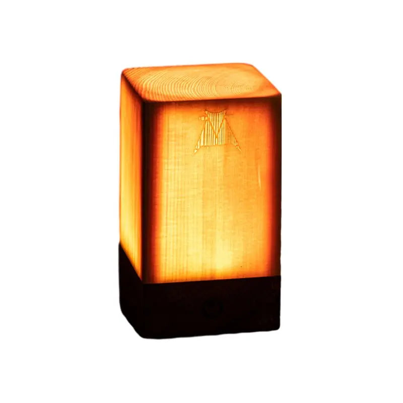 Accent Table Lamps with LED Cube Design Luxe
