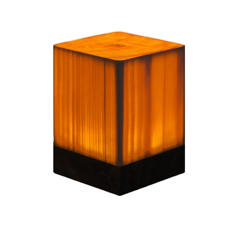 Accent Table Lamps with LED Cube Design Luxe