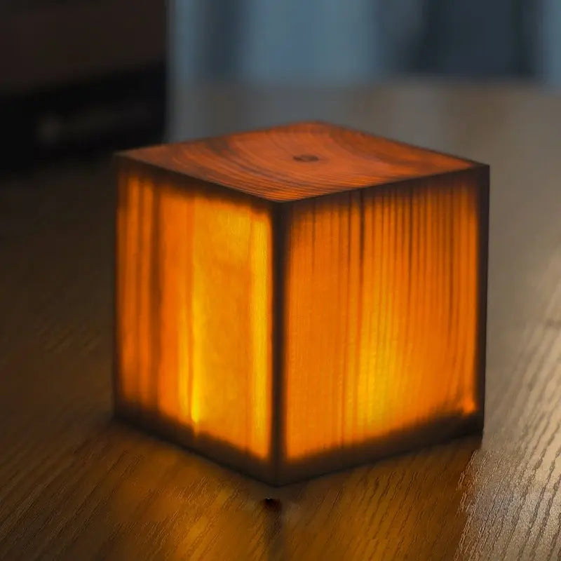Accent Table Lamps with LED Cube Design Luxe