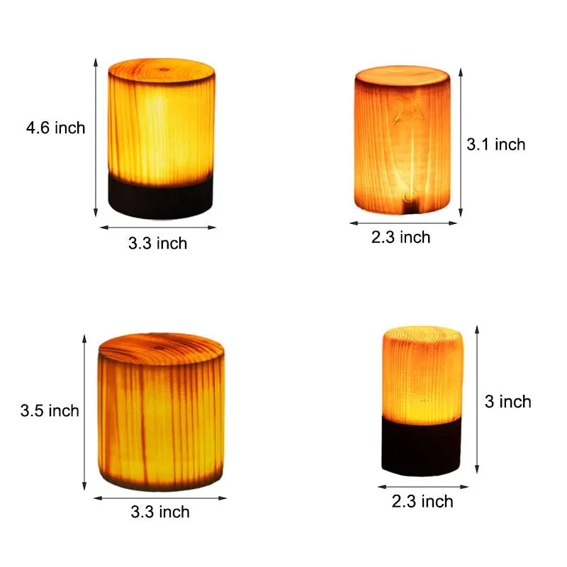 Accent Table Lamps with LED Cube Design Luxe