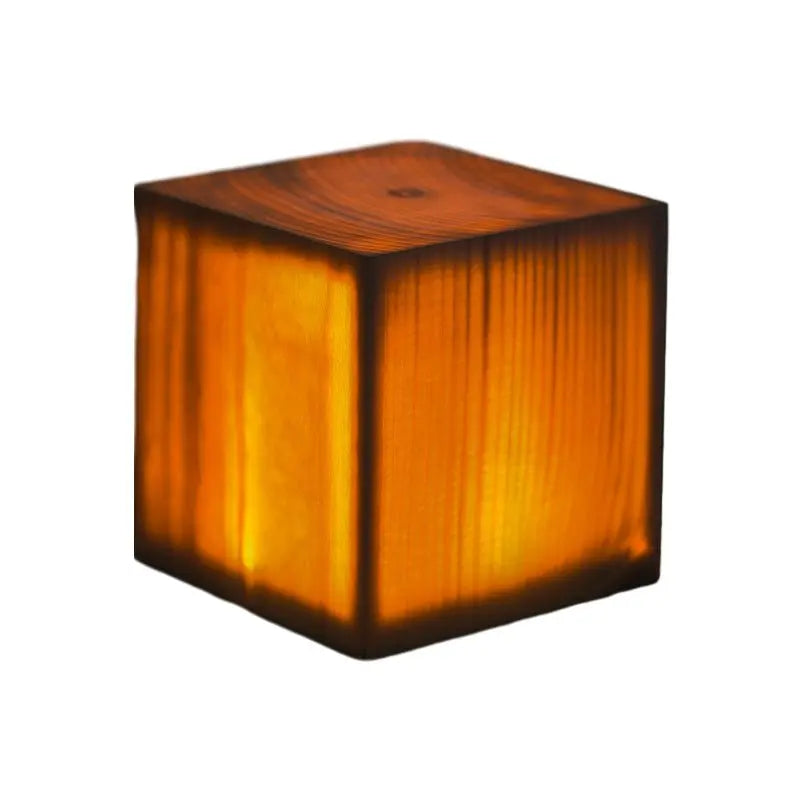 Accent Table Lamps with LED Cube Design Luxe