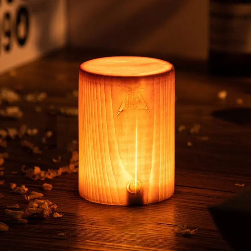 Accent Table Lamps with LED Cube Design Luxe