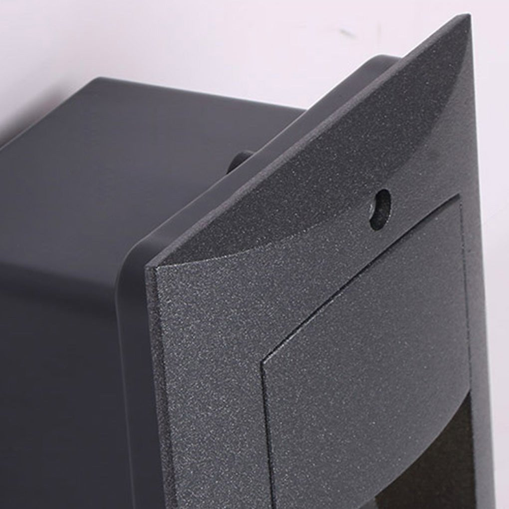 Modern Black Rectangle Recessed Step Sconce — Aluminum & Glass, LED 4W, IP65 Weatherproof