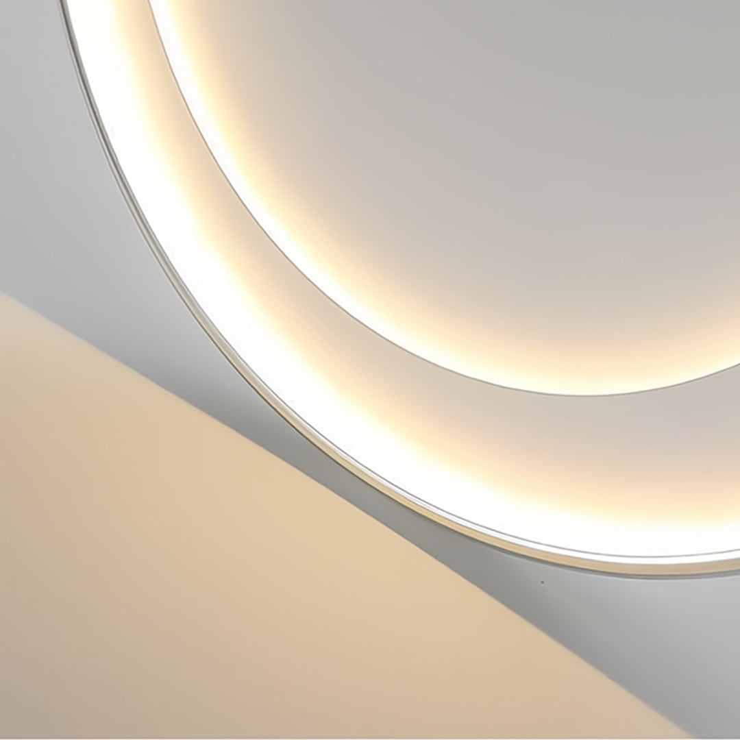 Modern Minimalist Round LED Flush-Mount Ceiling Light — Iron, Silicone Shade, 52W, Three-Step Dimming (3000K/4000K/6000K), 17.72"